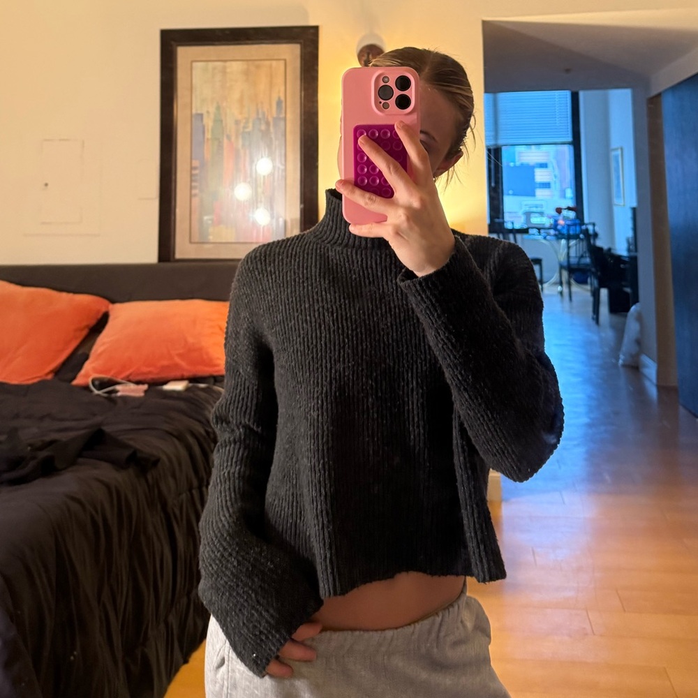 BP dark grey turtleneck sweater, size Small
